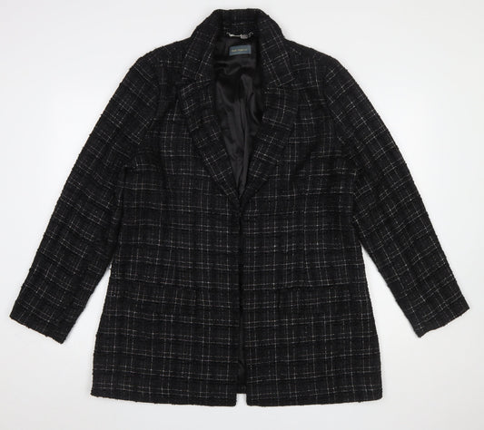 Ruth Langsford Women's Black Check Bouclé Blazer Jacket Size 18