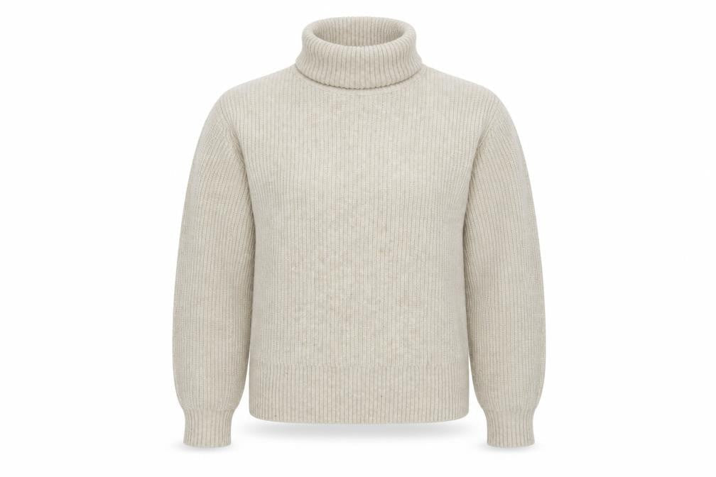 Marks and Spencer Womens Beige Roll Neck Chunky Knit Jumper Size L