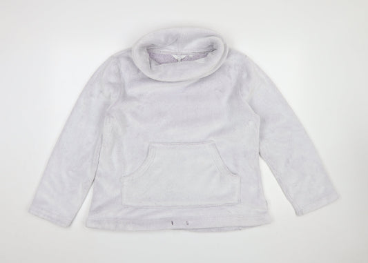 FatFace Women Lilac Pullover Fleece Sweatshirt UK 12 Regular Fit