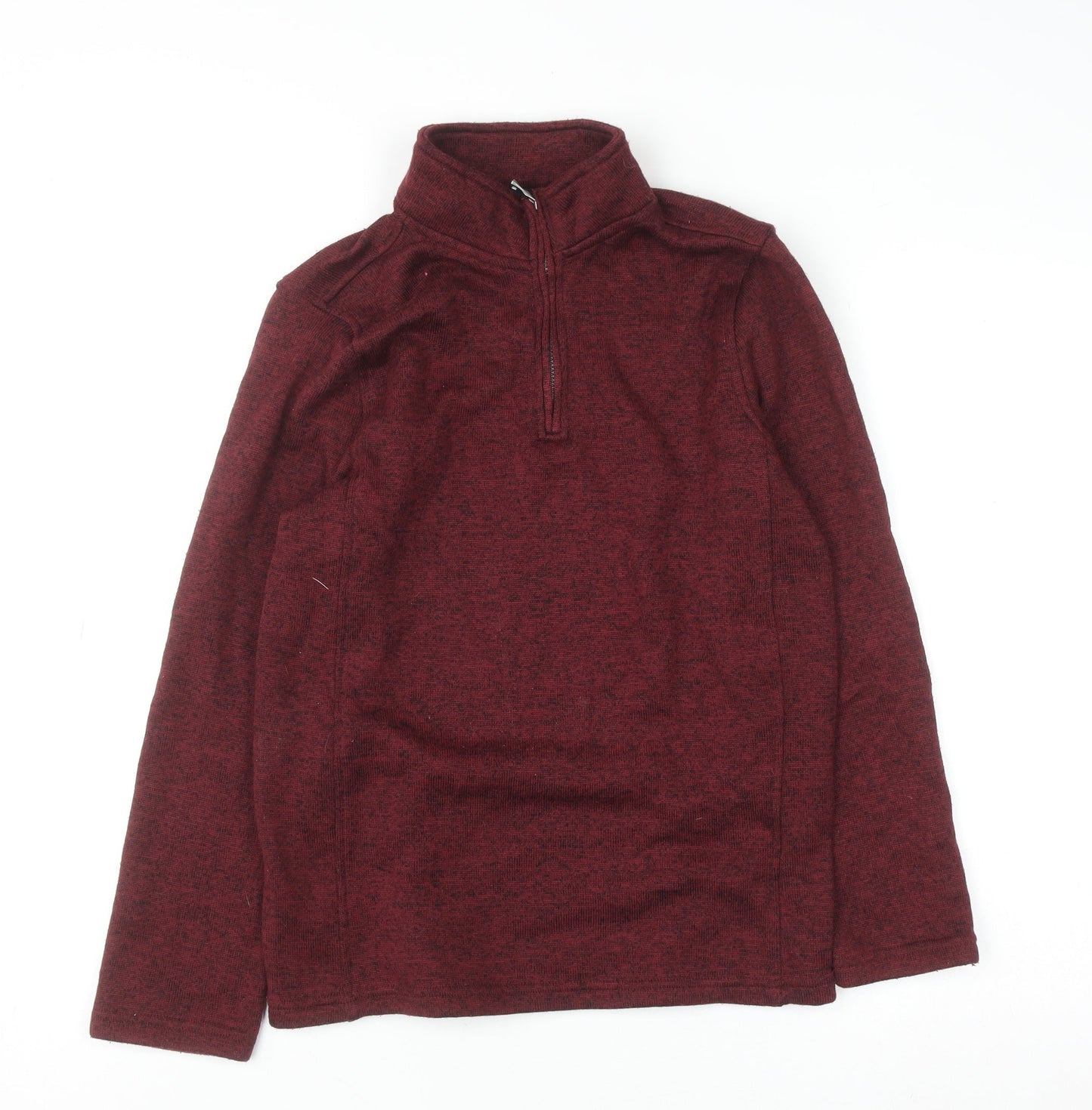 Urban Pipeline Womens Burgundy 1/4 Zip Fleece Sweatshirt Size L Polyester