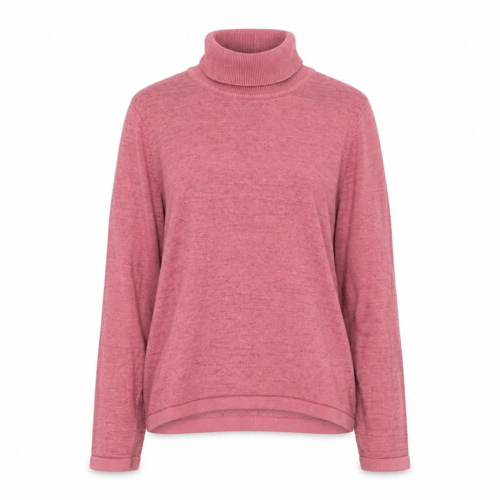 Viyella Womens Pink Roll Neck Long Sleeve Knit Jumper XL