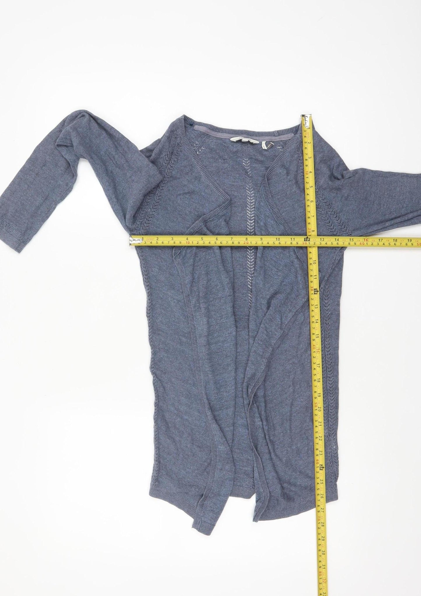 FatFace Women's Blue Cotton Long Sleeve Open Cardigan Size 8