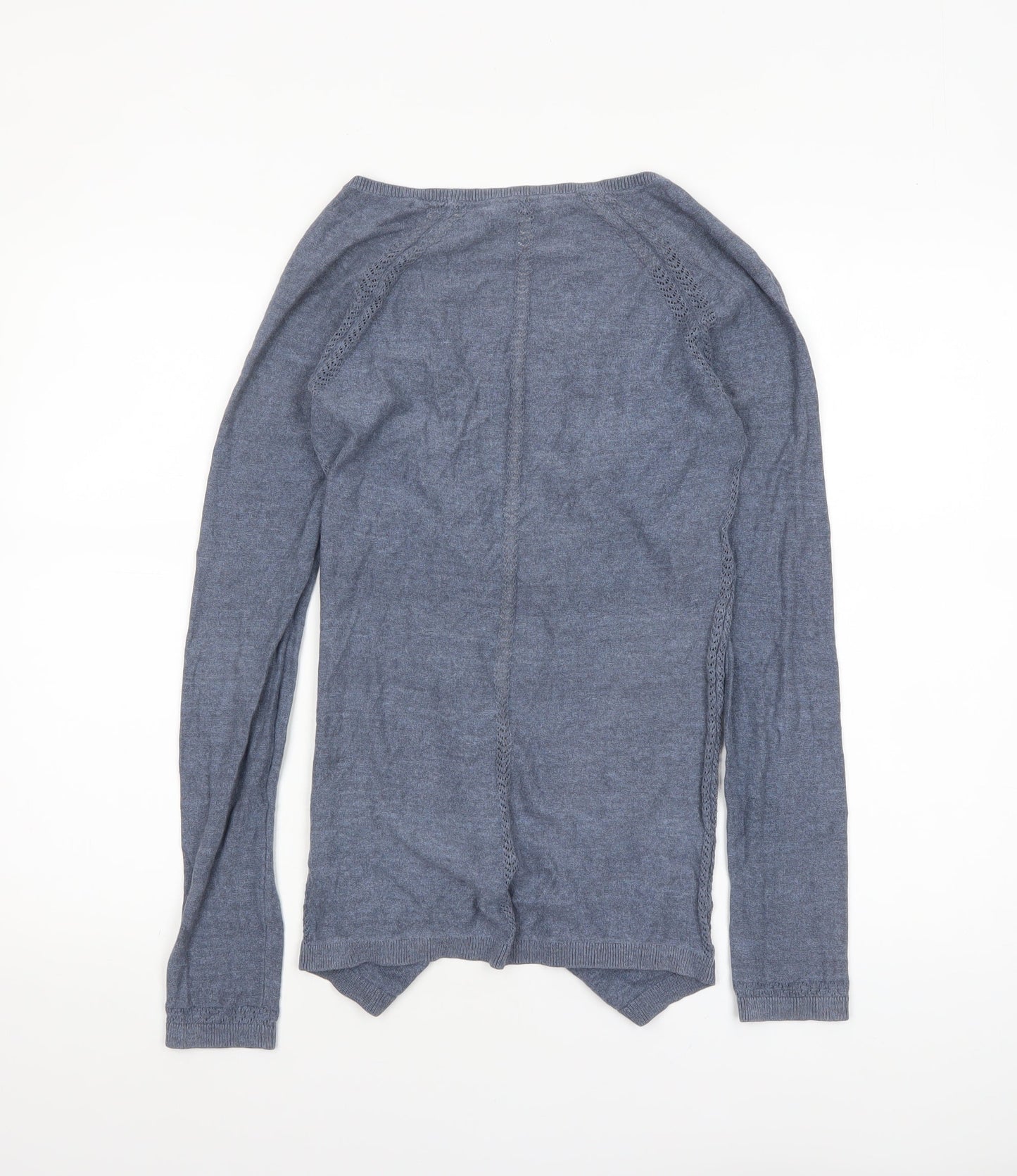 FatFace Women's Blue Cotton Long Sleeve Open Cardigan Size 8