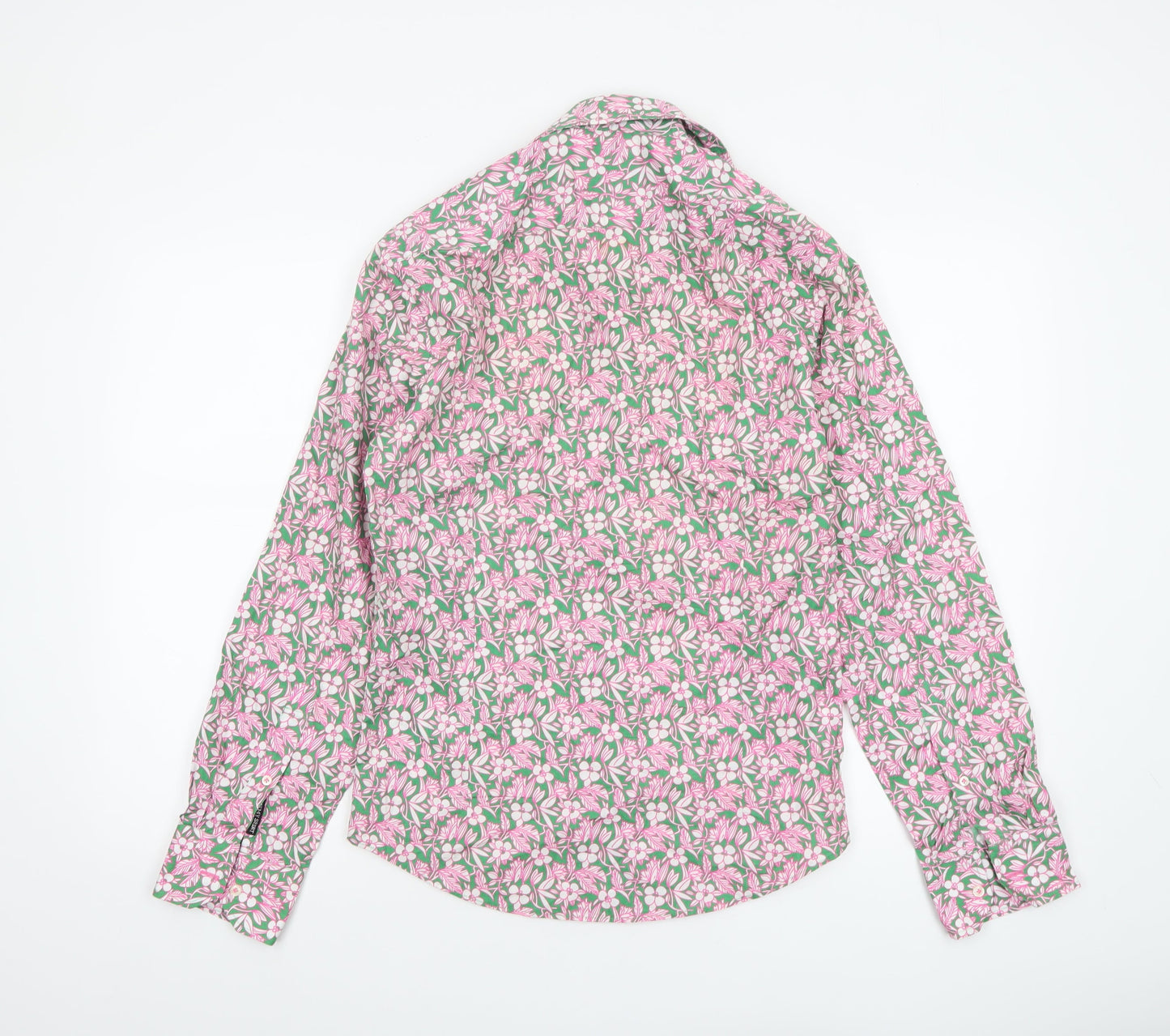 Camicie Women's Multicoloured Floral Cotton Long Sleeve Button-Up Shirt S