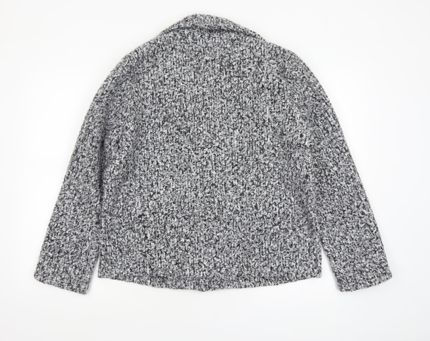 Luca Vanucci Women’s Grey Textured Blazer Jacket Size L