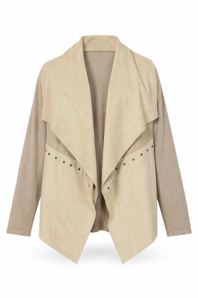 Star by Julien Macdonald Women’s Beige Faux Suede Open Jacket Size 10