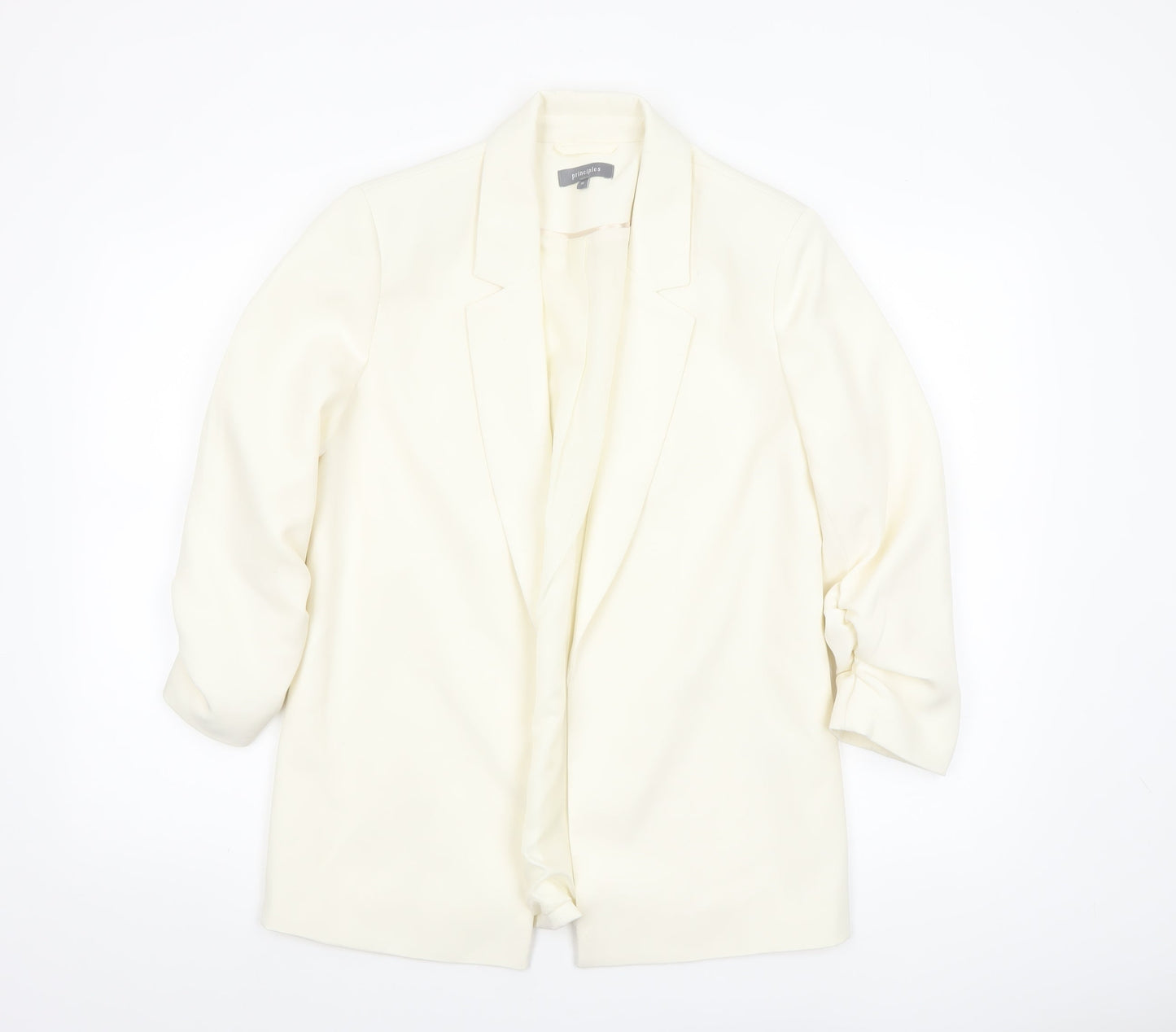 Principles Women's Ivory Size 10 Notch Lapel Tailored Blazer Jacket
