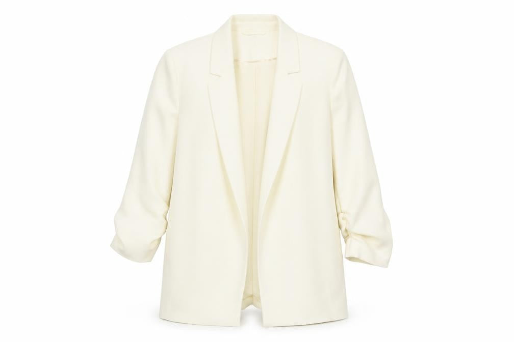 Front view of Principles Women's Ivory, size 10, Notch Lapel Tailored Blazer Jacket