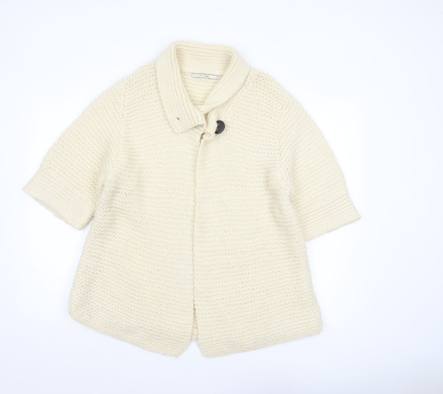 Part Two Women's Ivory Wool Chunky-Knit Cardigan L