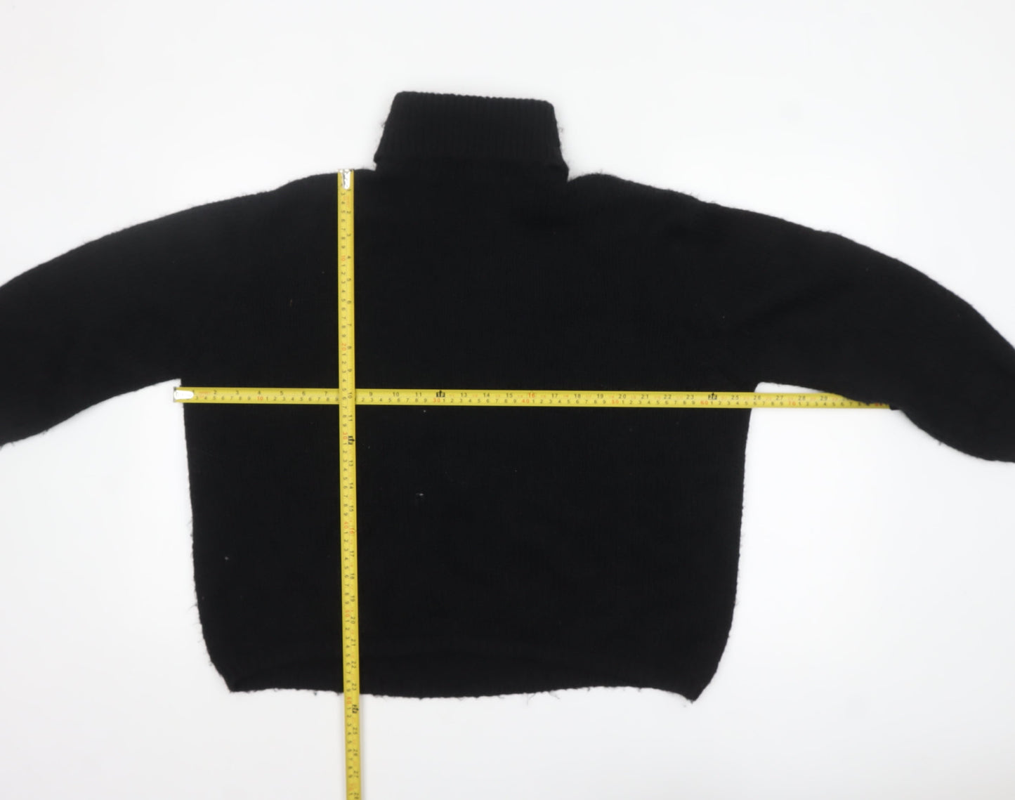 ASOS DESIGN Women's Black Roll Neck Chunky-Knit Jumper Size S