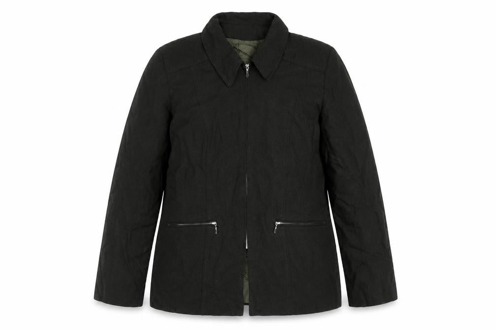 Ambience Women’s Black Zip Jacket Size 12 Classic Lined Style
