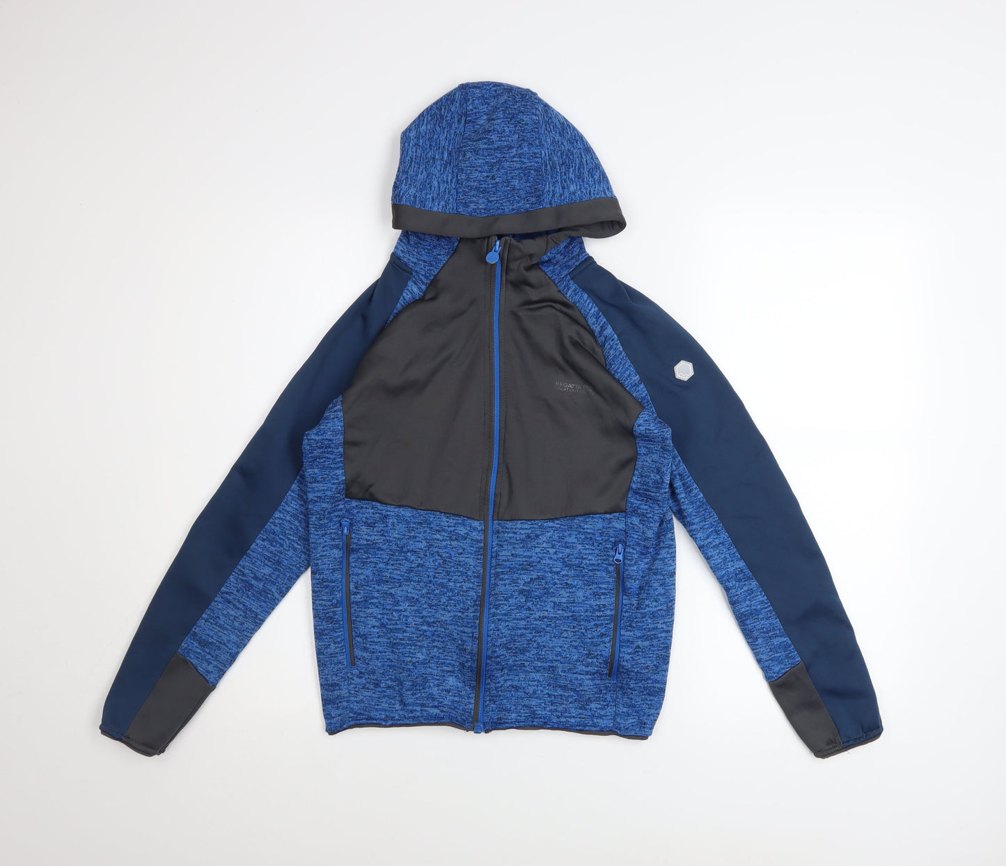Regatta Boys Blue Full Zip Hooded Fleece Activewear Jacket 13 Years