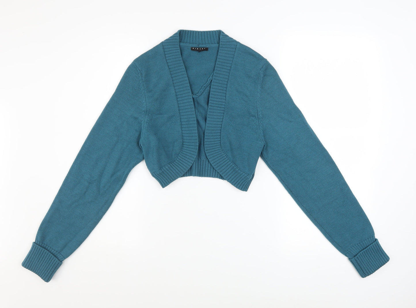Sisley Women's Blue Knit Long Sleeve Cardigan L