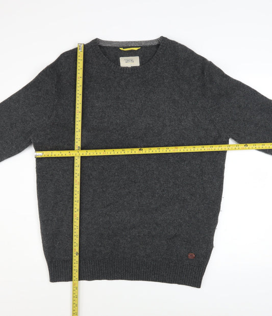 Camel Active Men’s Grey Wool Blend Crew Neck Jumper XL