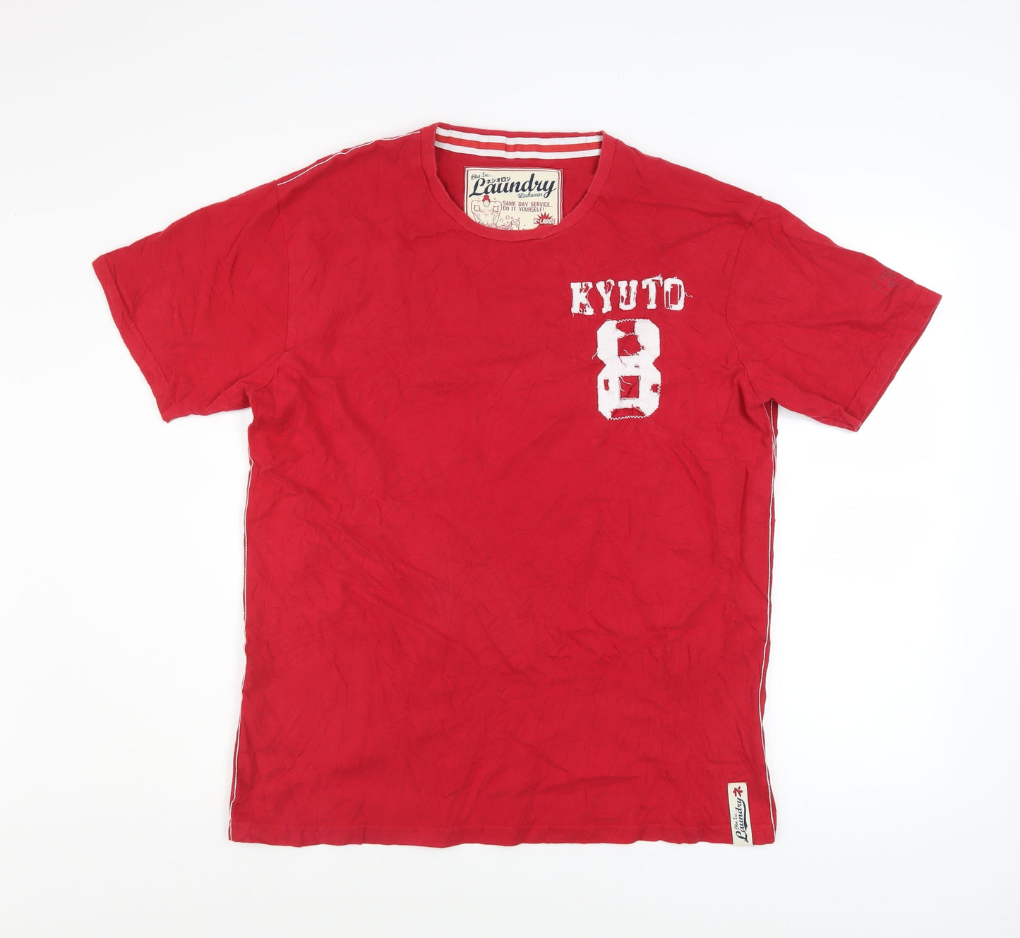 Blue Inc Men’s Red Kyoto 8 Graphic Cotton T-Shirt XL