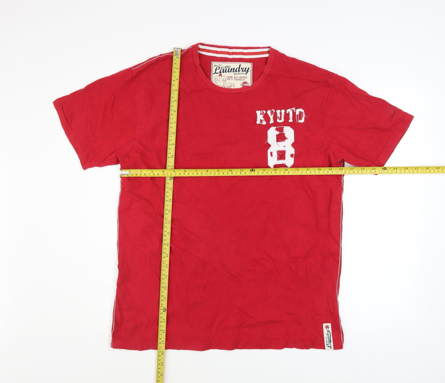 Blue Inc Men’s Red Kyoto 8 Graphic Cotton T-Shirt XL