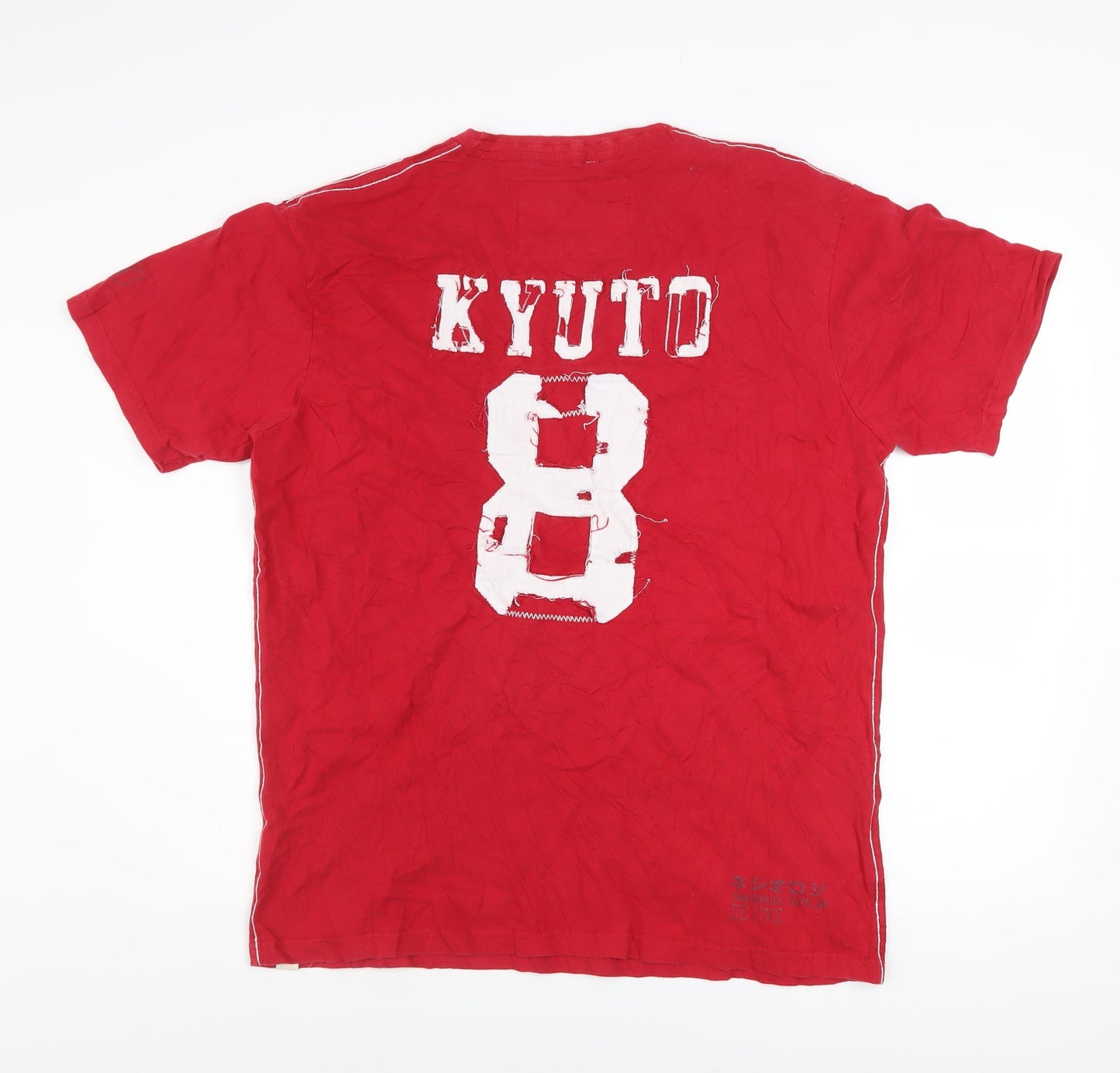 Blue Inc Men’s Red Kyoto 8 Graphic Cotton T-Shirt XL
