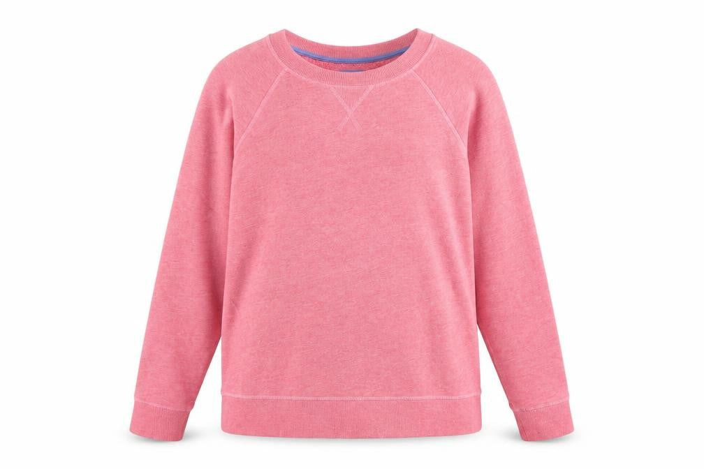Boden Womens Pink Crew Neck Long Sleeve Cotton Blend Sweatshirt UK 10