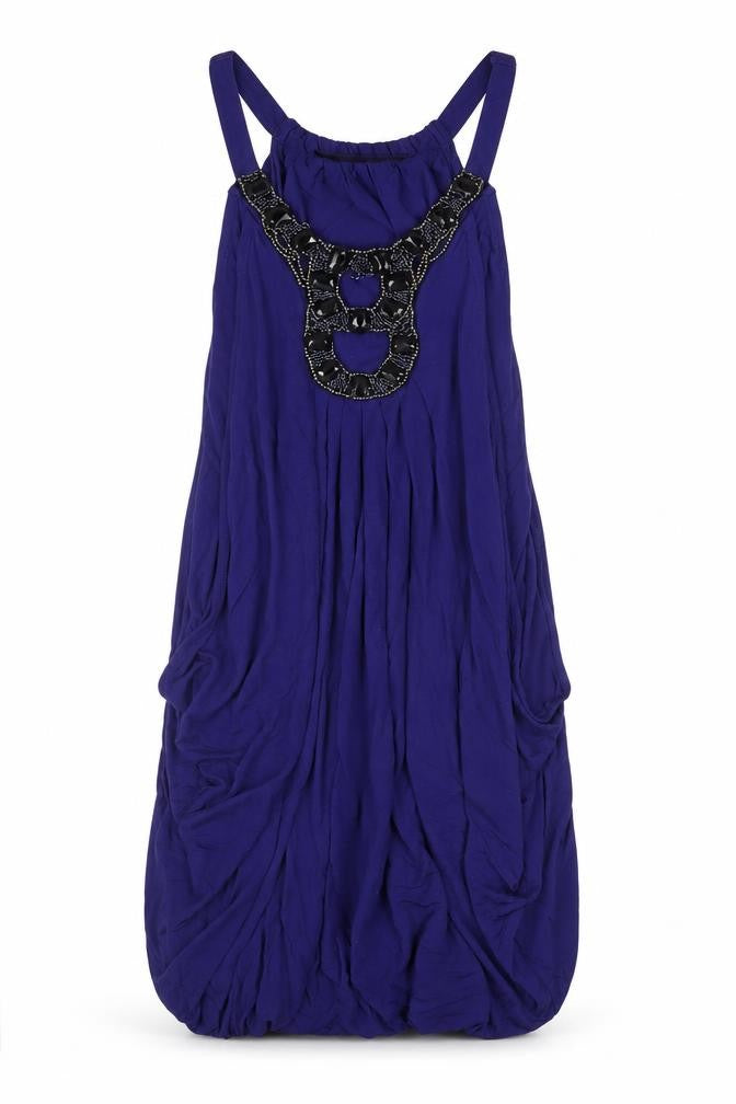 Marks and Spencer Womens Purple Beaded Halter Camisole Tank Top UK 12