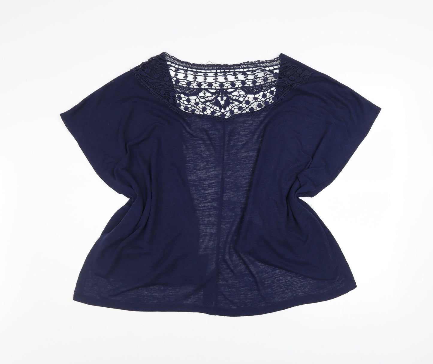 Dorothy Perkins Women’s Blue Crochet Open Knit Cardigan M