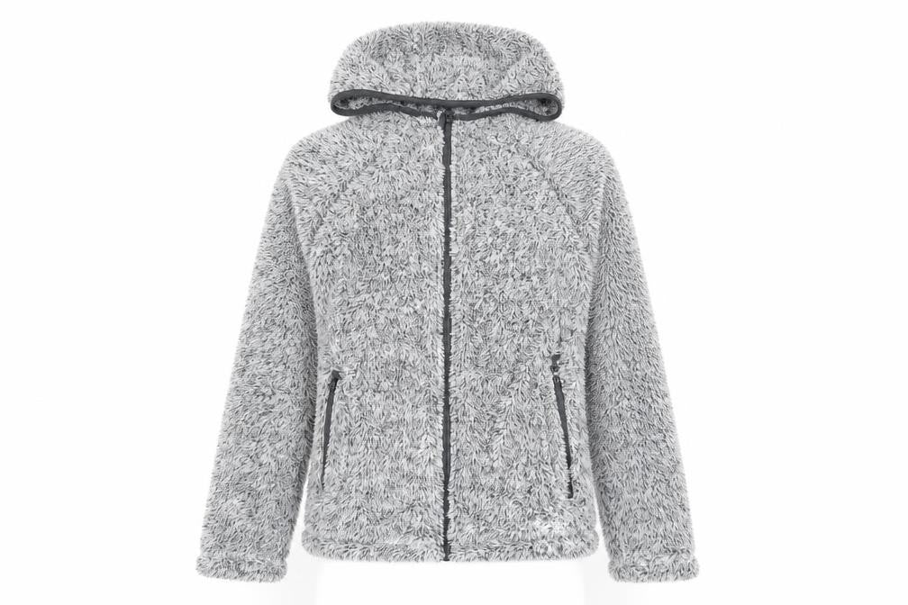 Peter Storm Women’s Grey Fleece Hooded Full Zip Jacket Size 8