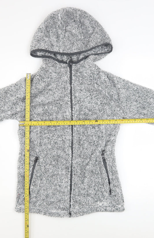Peter Storm Women’s Grey Fleece Hooded Full Zip Jacket Size 8