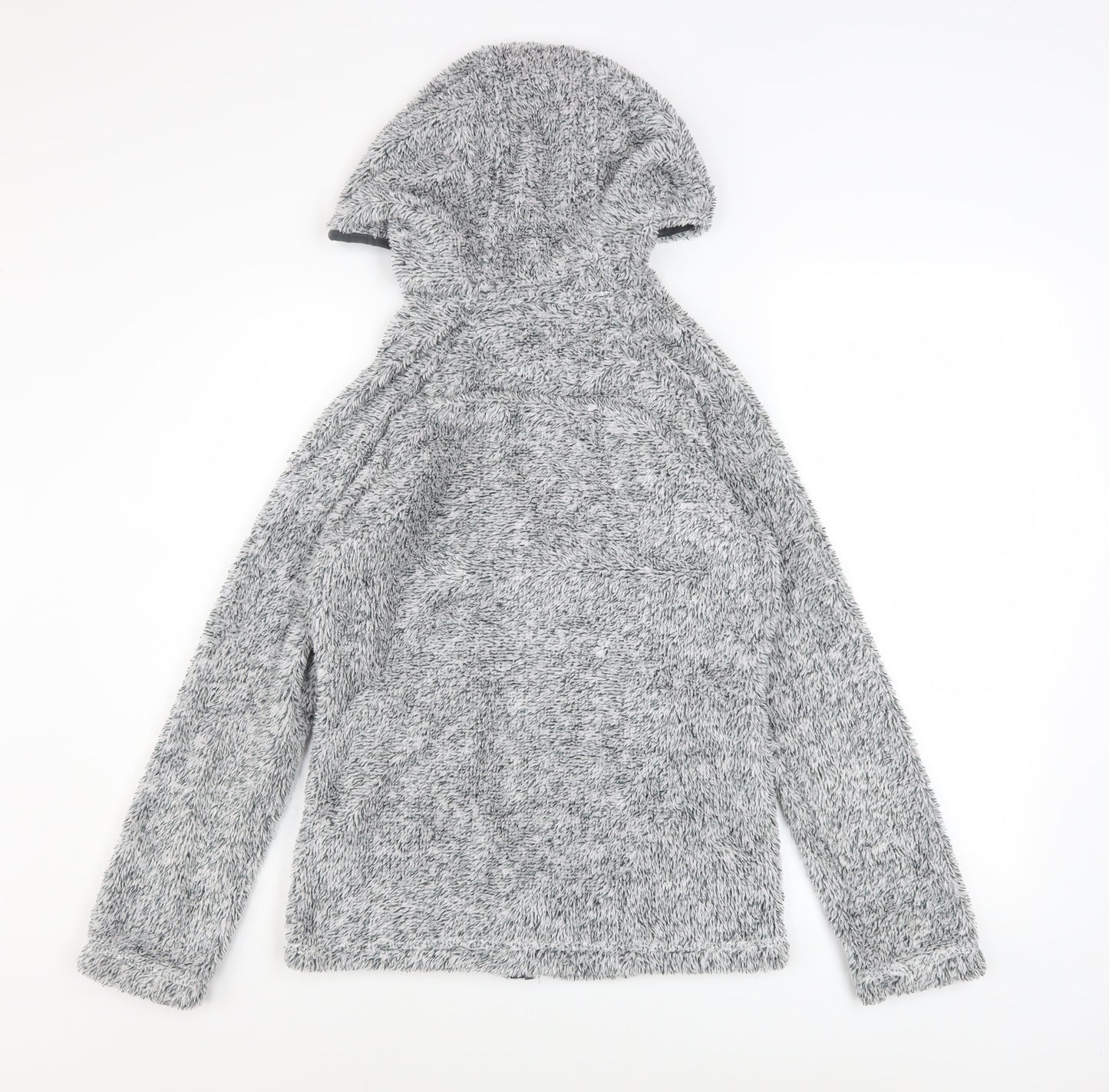 Peter Storm Women’s Grey Fleece Hooded Full Zip Jacket Size 8