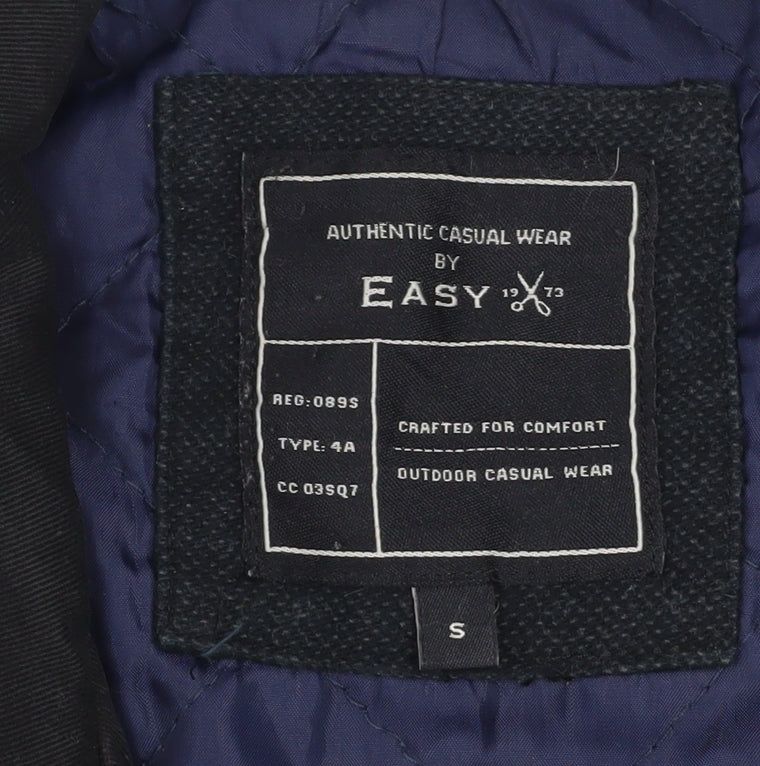 Easy Men’s Black Military Style Cotton Jacket Size S
