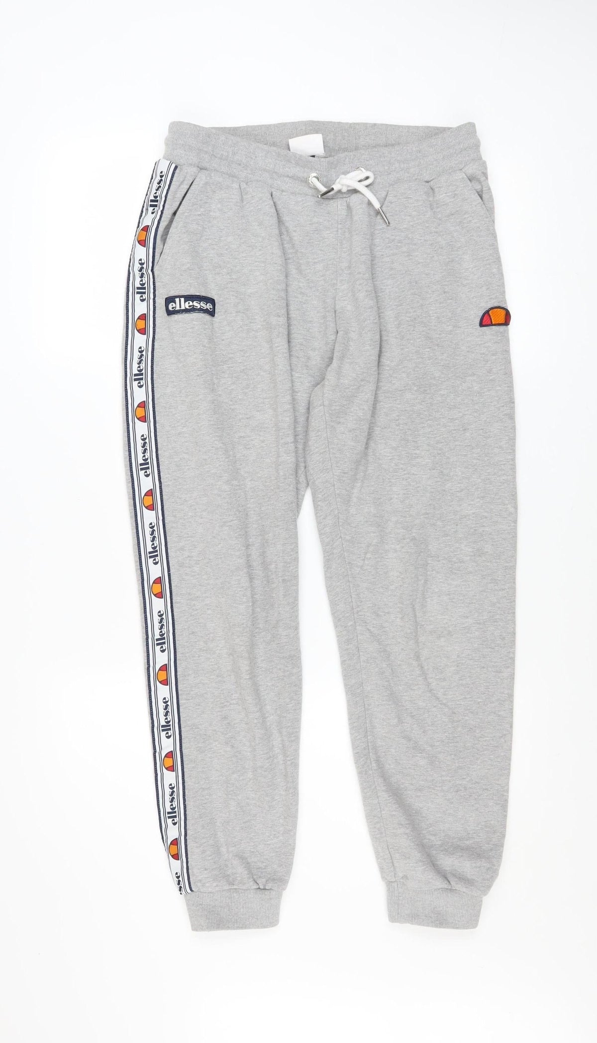 Additional front view of Ellesse women’s grey jogger track pants, size UK 10, cotton blend