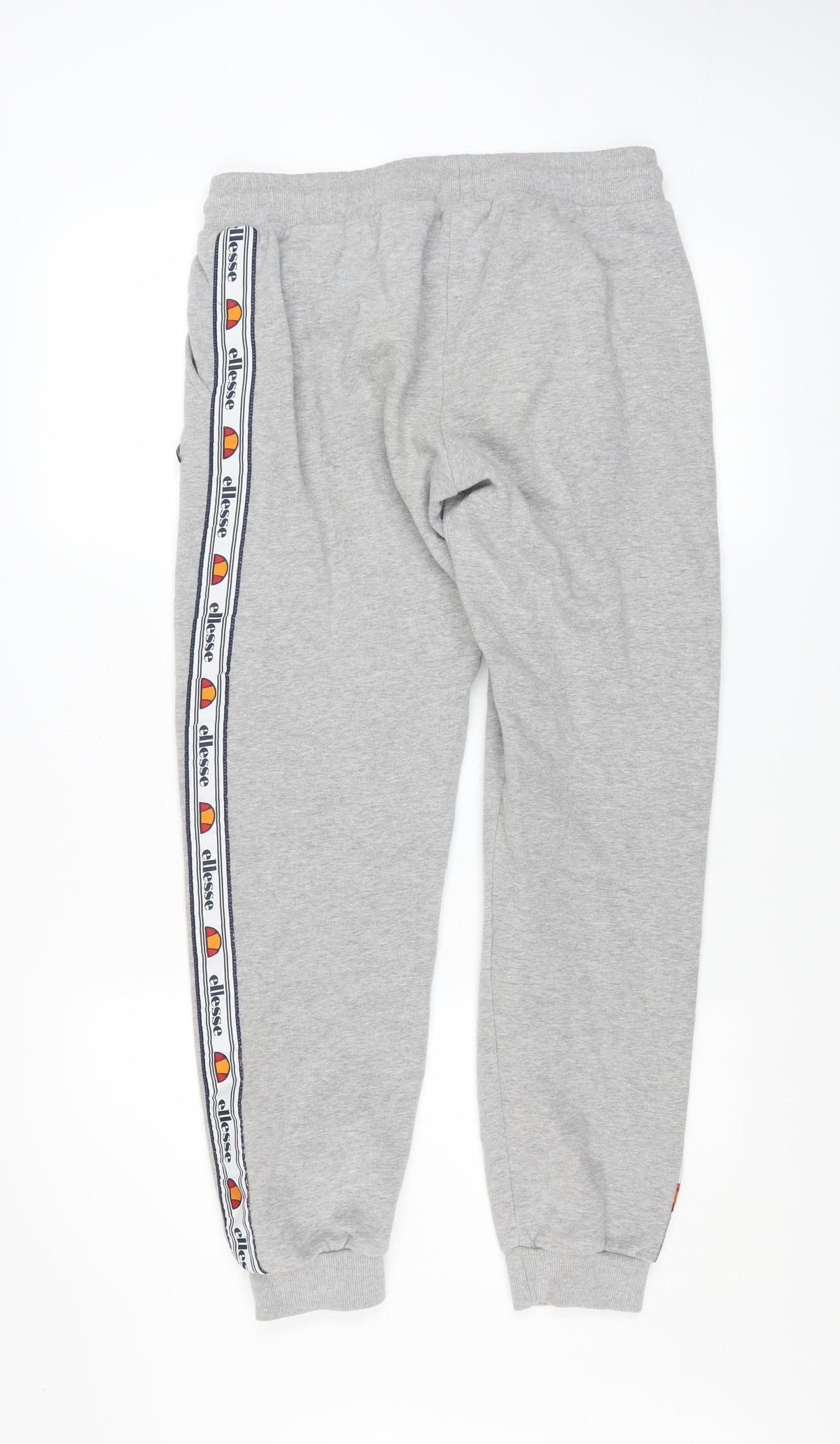 Close-up detail of Ellesse women’s grey jogger track pants, size UK 10, cotton blend