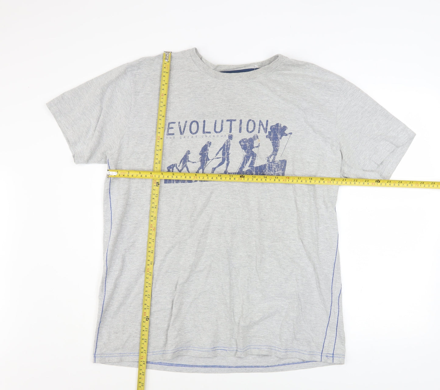Peter Storm Men's Grey Evolution Graphic Short Sleeve T-Shirt XL