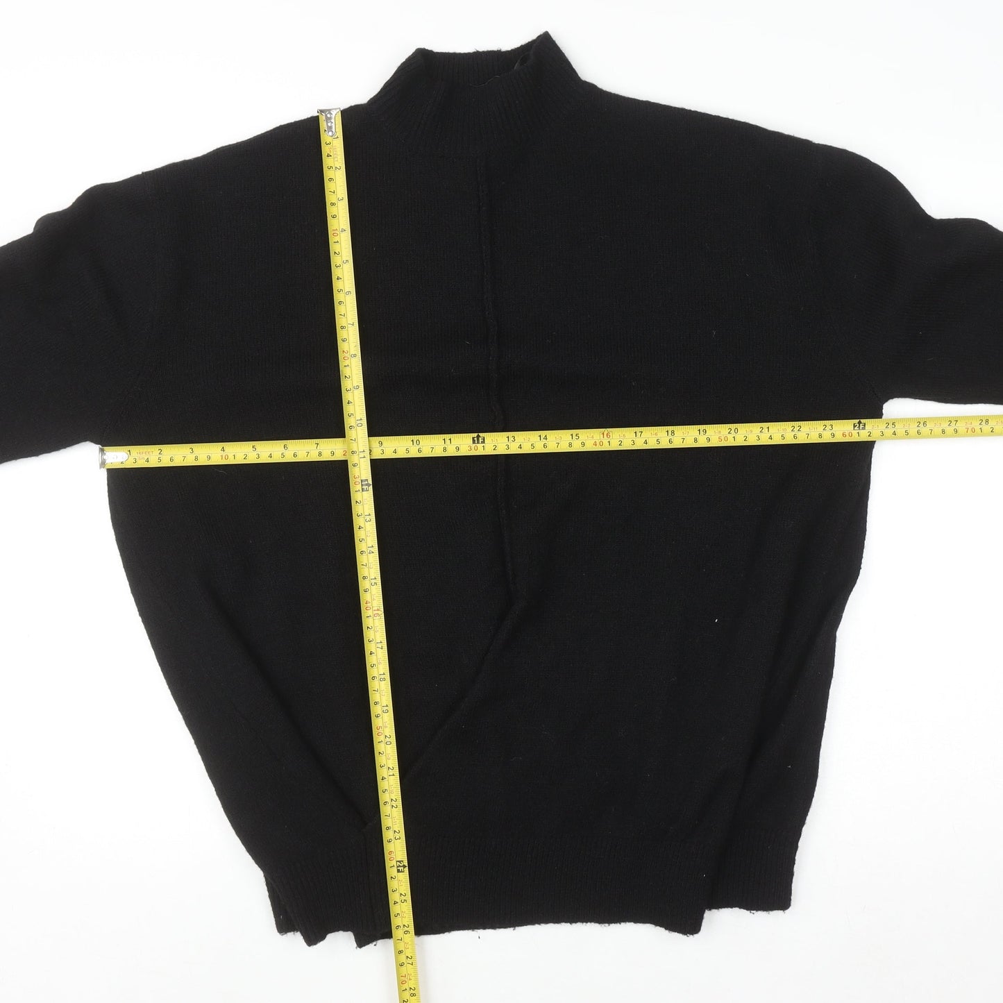 River Island Womens Black Mock Neck Long Sleeve Pullover Jumper M