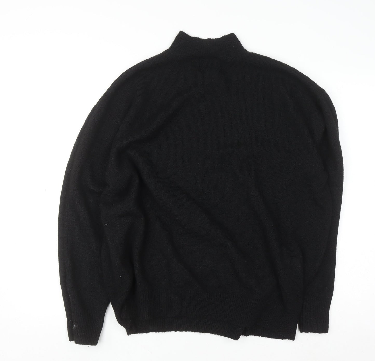 River Island Womens Black Mock Neck Long Sleeve Pullover Jumper M
