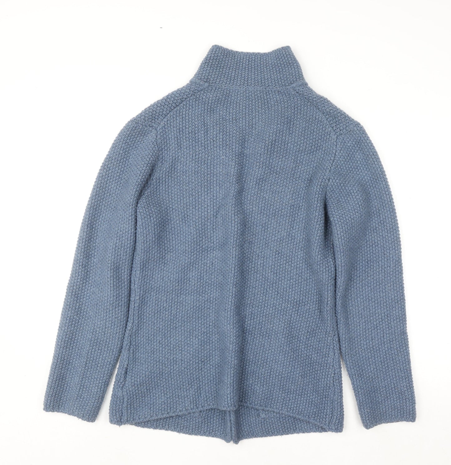 Cococi Women Blue Chunky Knit V-Neck Cardigan UK 14