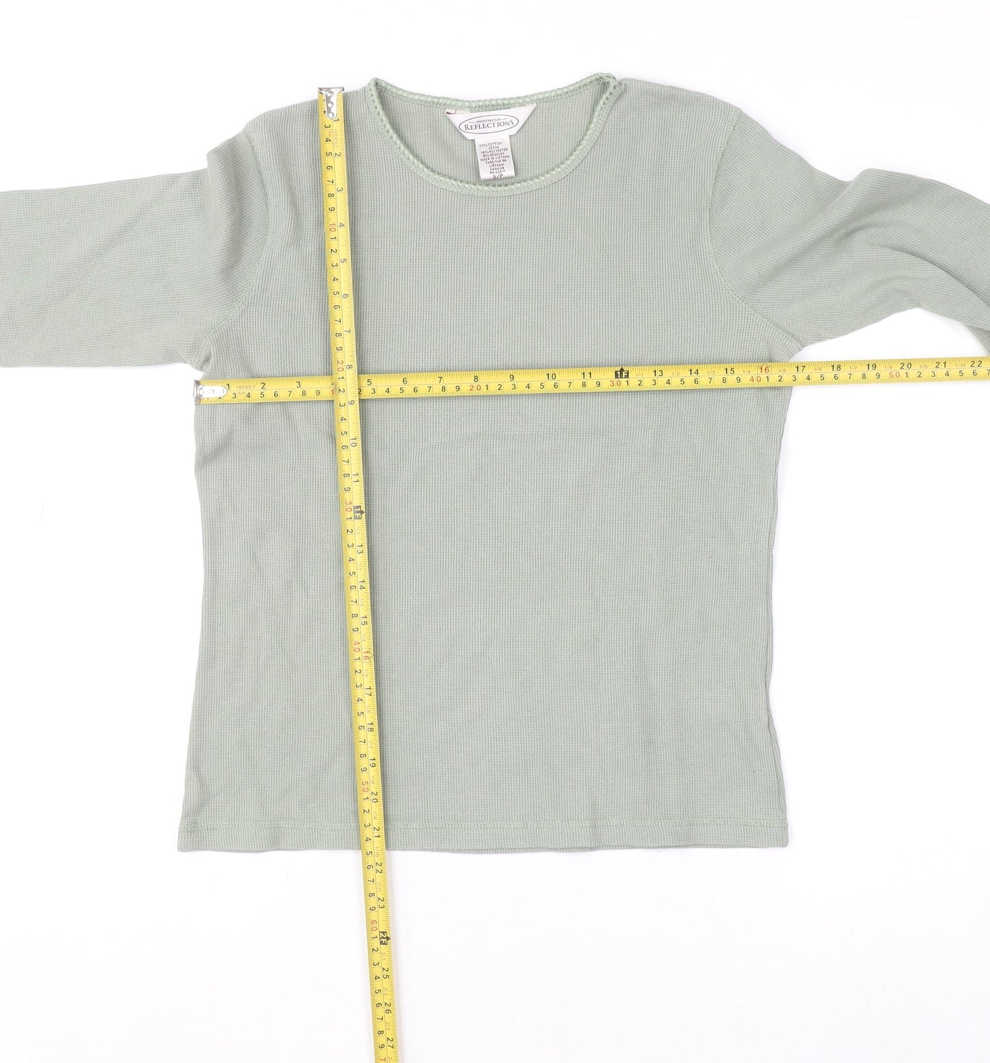 Northern Reflections Womens Green Cotton Knit Pullover Jumper Size S