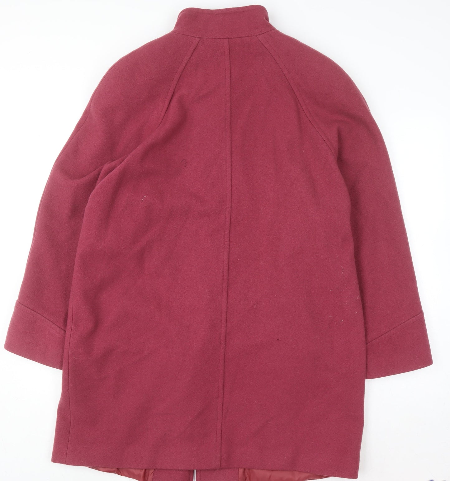 Kaleidoscope Women's Purple Wool Mid-Length Overcoat Size 12