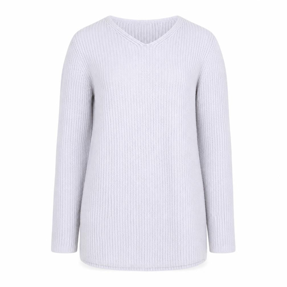 Debenhams Women’s Ivory Cotton V-Neck Chunky Knit Jumper Size 10