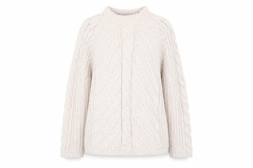 Marks and Spencer Women’s Beige Cable Knit Pullover Jumper L