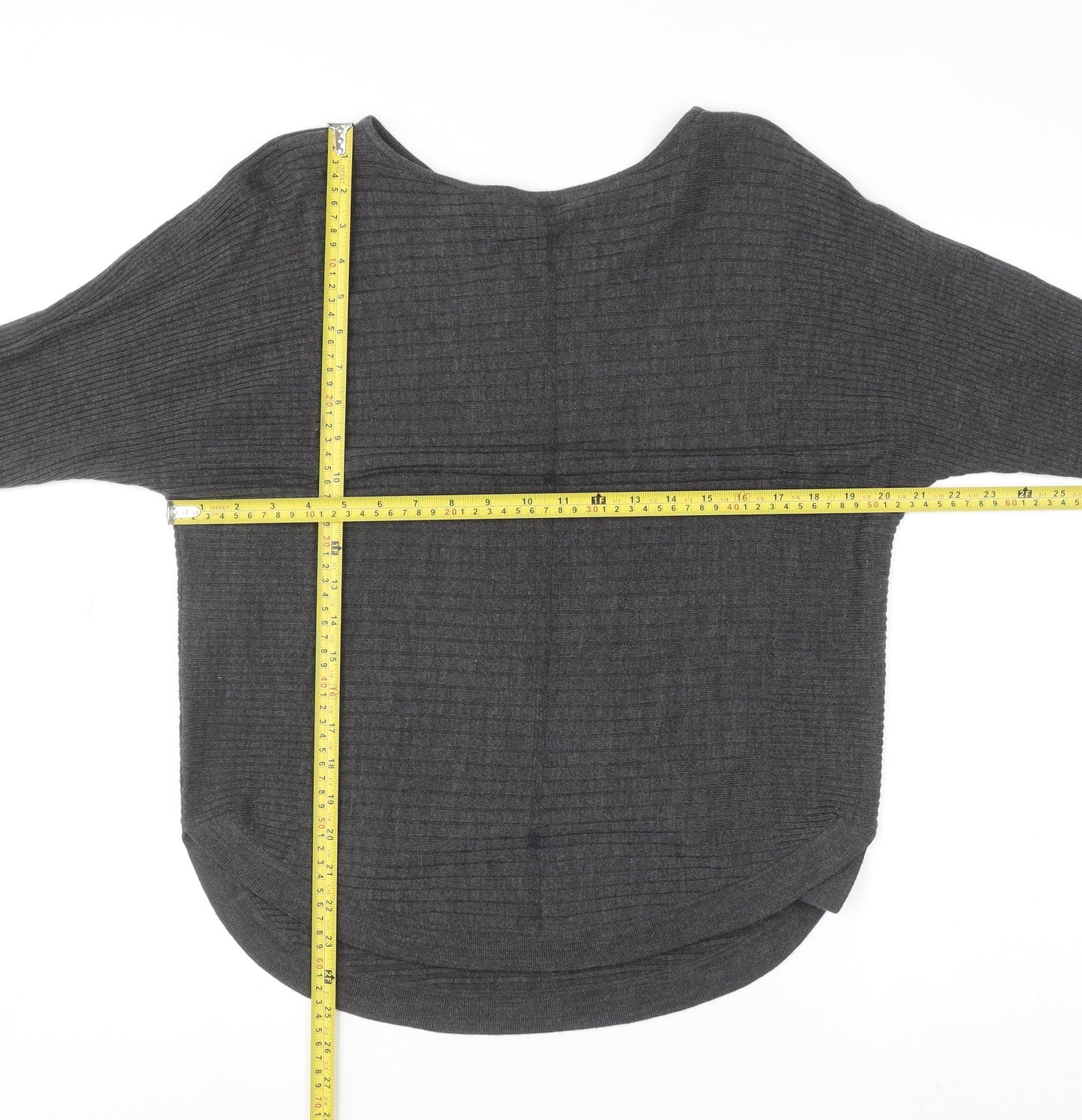 Principles Womens Grey Acrylic Knit Pullover Jumper Size 12