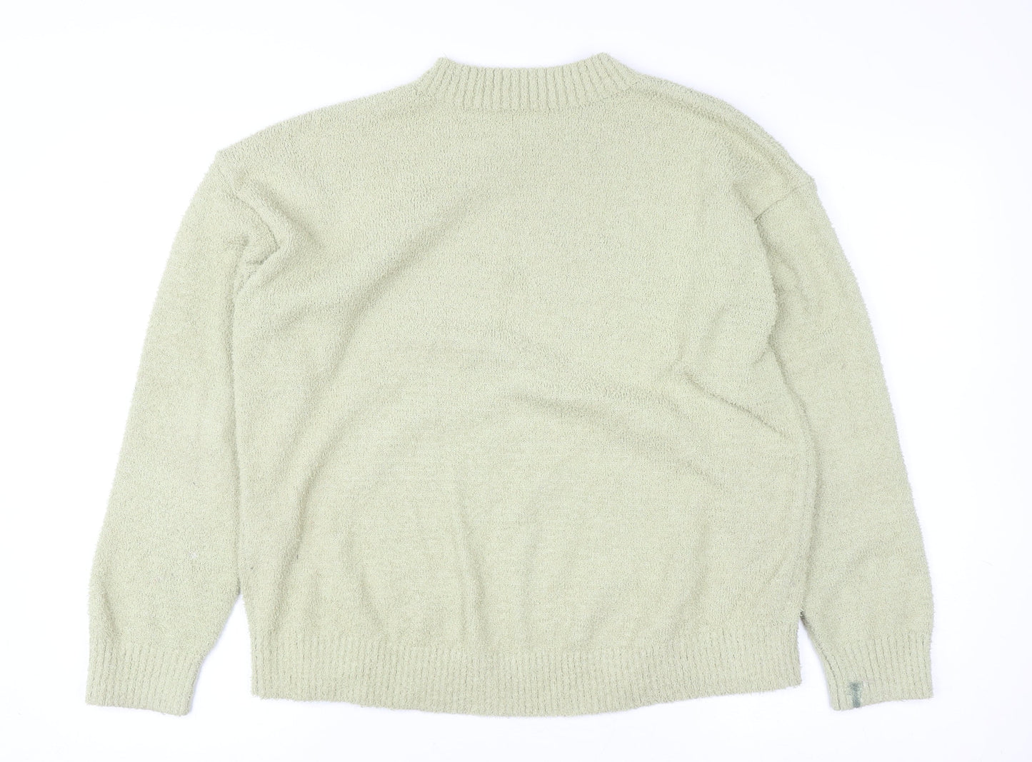 Uniqlo Women's Green Mock Neck Fleece Pullover Jumper Size S