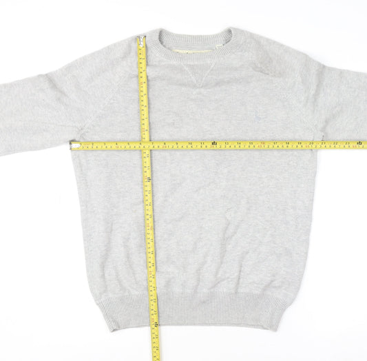 Jack Wills Men’s Grey Cotton Wool Crew Neck Jumper L Classic Fit