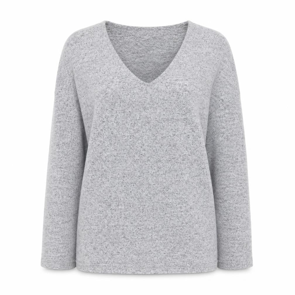 Dorothy Perkins Women’s Grey V-Neck Long Sleeve Knit Top UK 10
