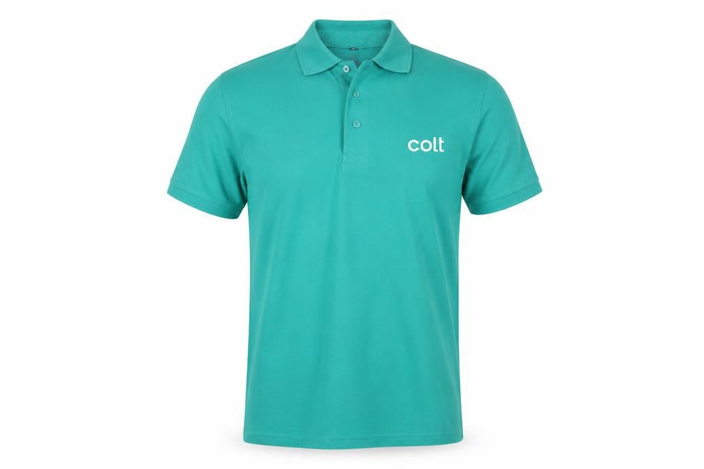 Henbury Men’s Green Polo Shirt M Regular Fit Lightweight Workwear