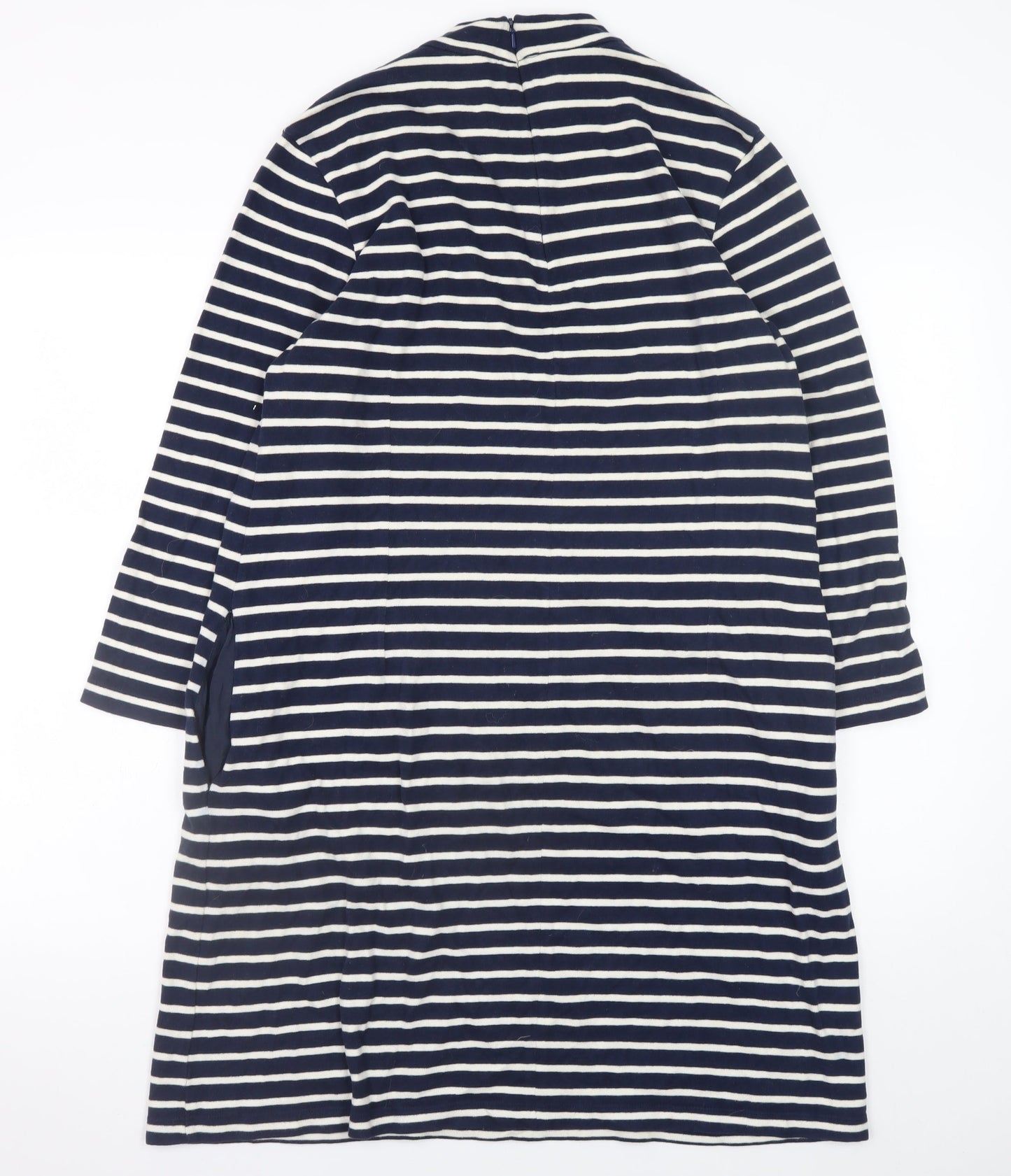 Wood Wood Women’s Blue White Striped T-Shirt Dress L Cotton