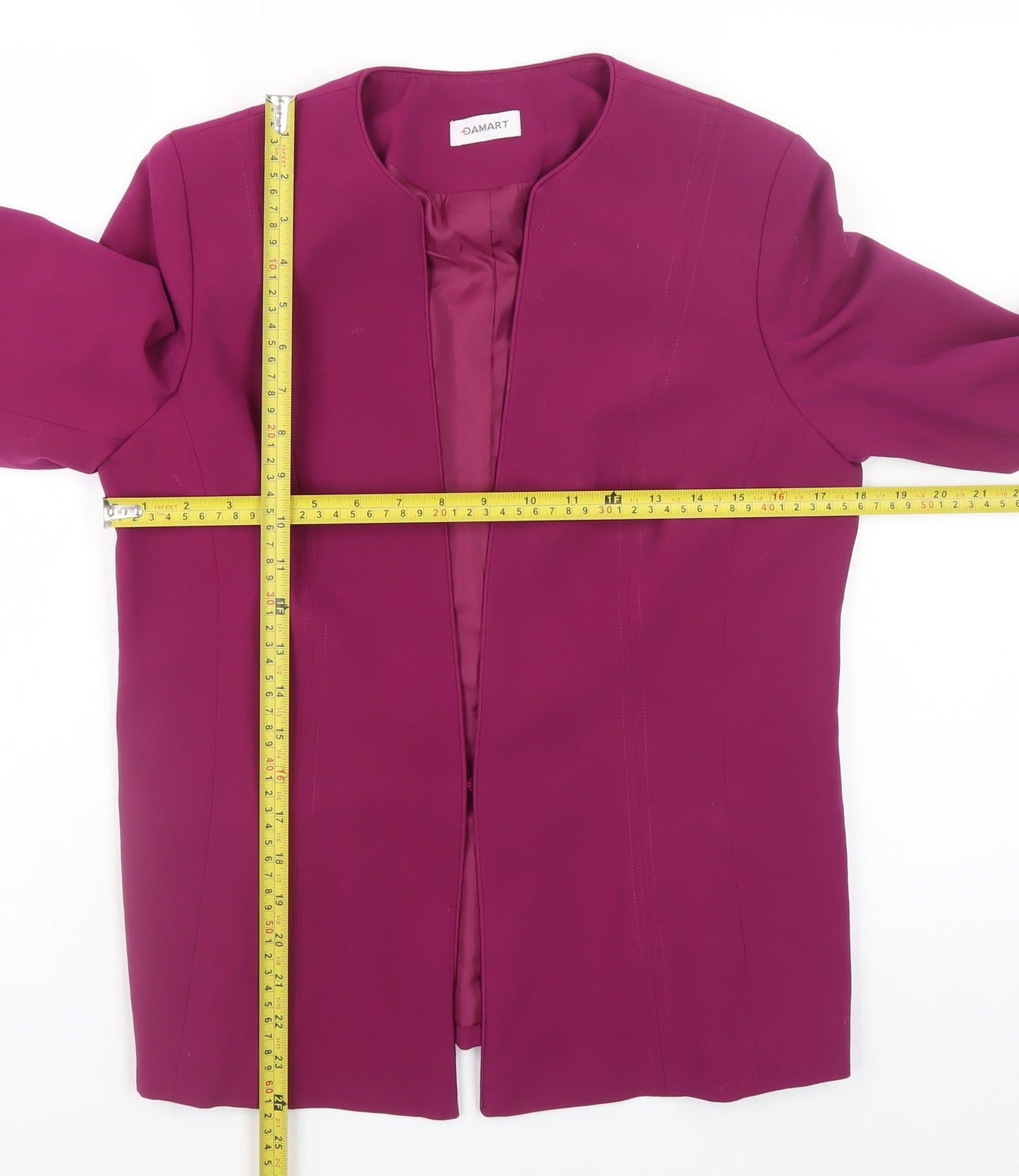 Damart Womens Purple Blazer Jacket Size 10 Regular Fit