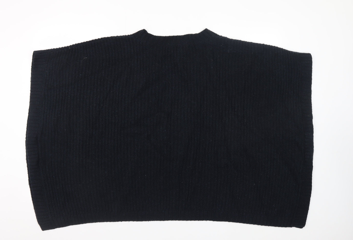 Armani Jeans Women's Black Wool Blend Cape Jumper L