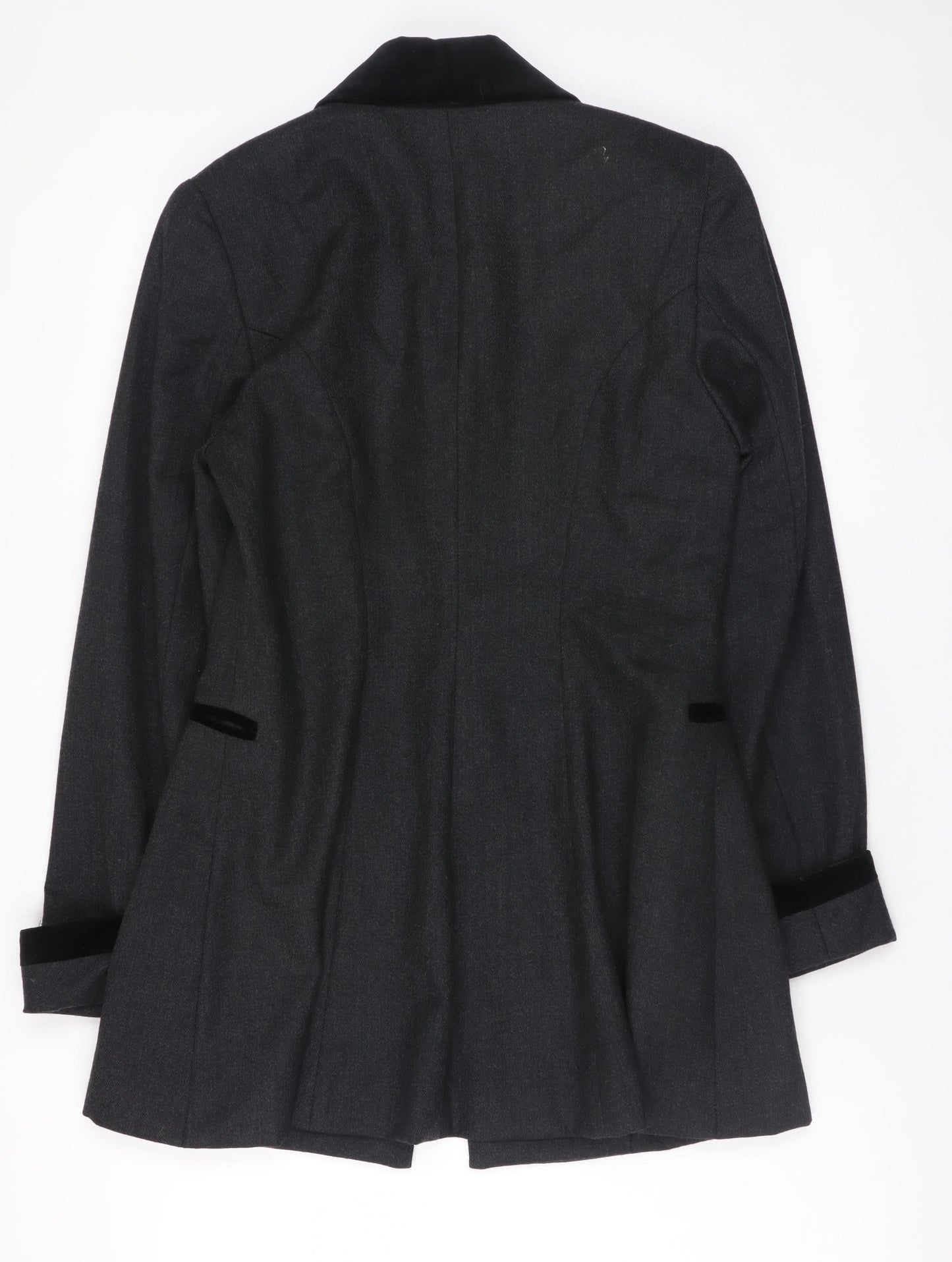 The J. Peterman Company Women’s Grey Wool Blazer Size 12 Formal Jacket