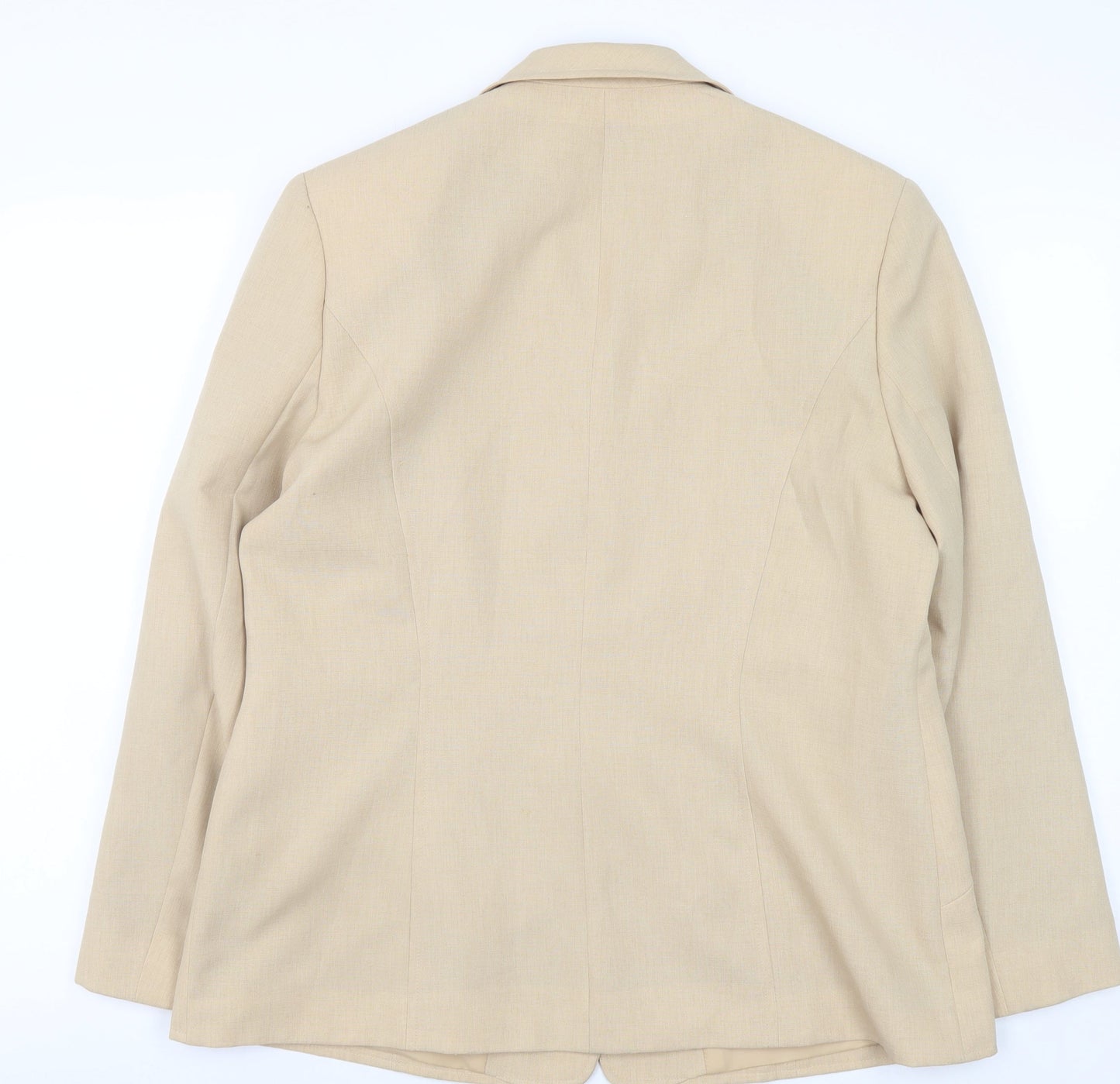 Eastex Women Beige Wool Blend Classic Blazer UK 14