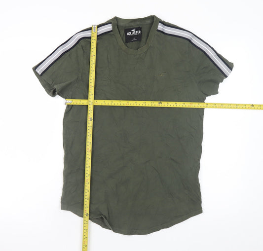 Hollister Men's Green Crew Neck Short Sleeve Cotton T-Shirt Size S
