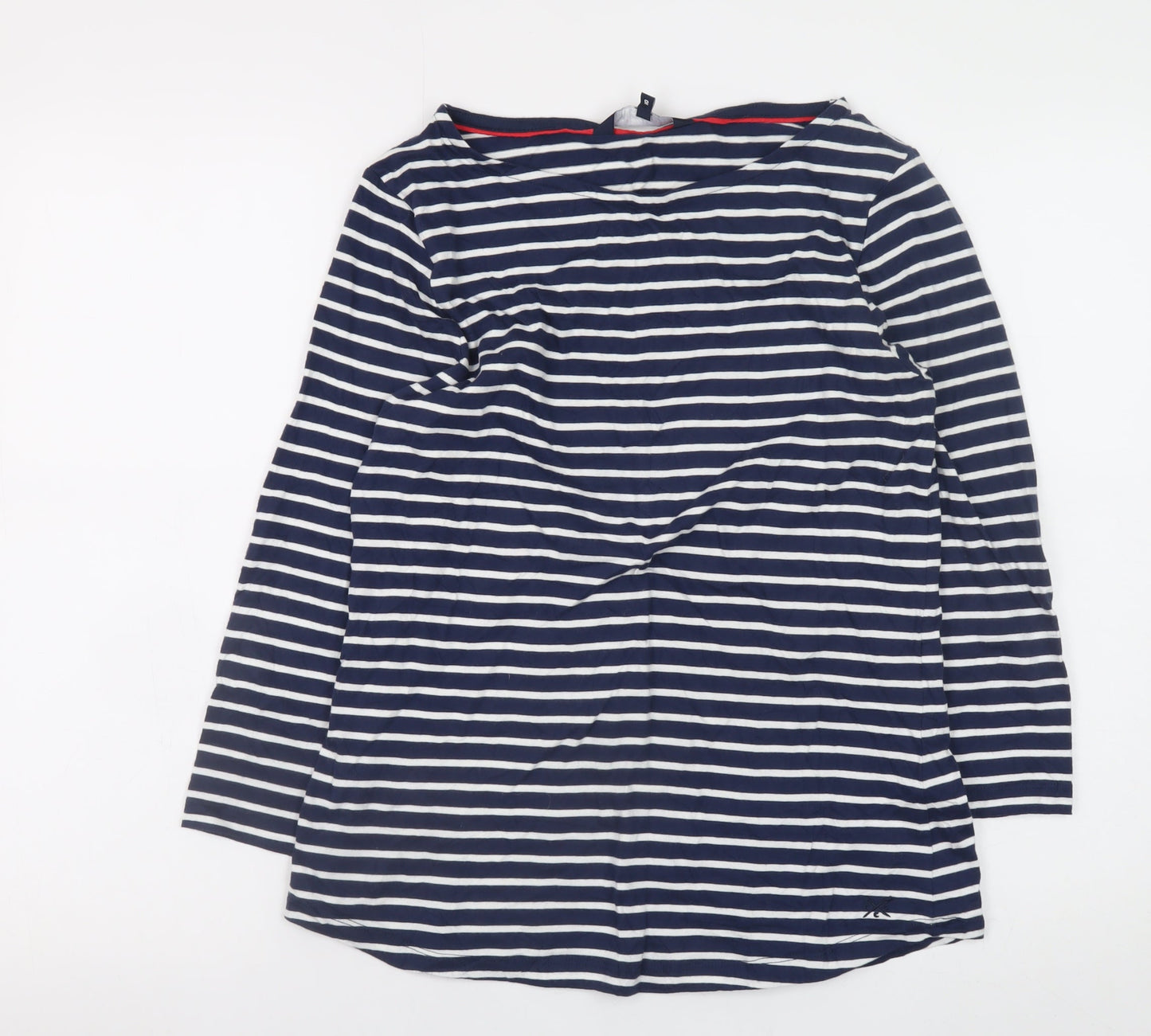 Crew Clothing Company Women's Navy White Striped Long Sleeve Top Size 10